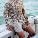 Burlebo 7" Athletic Short - Heather Khaki - Venado Camo Liner