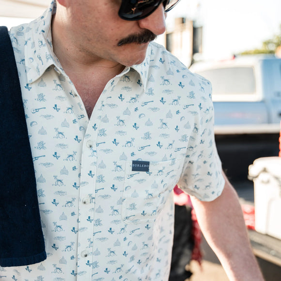 Burlebo Performance Button Up Shirt - Lone Star State
