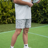 Burlebo 7" Athletic Short - White Camo - Grey Liner