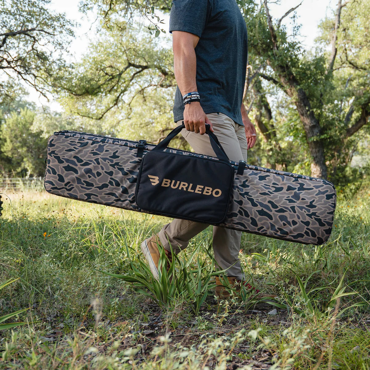 BURLEBO DOUBLE RIFLE CASE - GAUGE CAMO