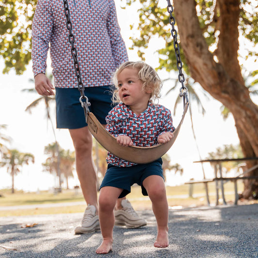 Burlebo Youth Everyday Short - Deep Water Navy - Mayan Pocket