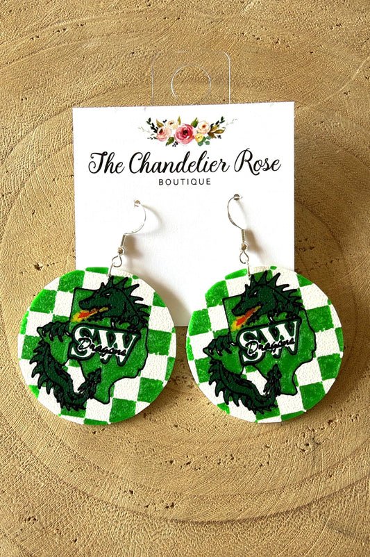 Dragons Checkered Earrings