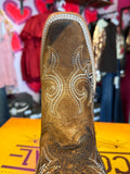 CORRAL WOMEN'S BROWN FLAMES EMBROIDERY SQUARE TOE WESTERN BOOT - Z5442