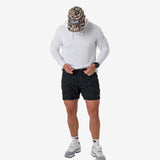 Burlebo 5.5" Athletic Short - Black Camo - Black Liner