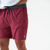 Burlebo 7" Athletic Short - Cardinal - Topo Desert Camo Liner