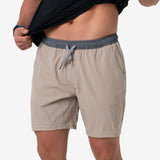 Burlebo 7" Athletic Short - Heather Khaki - Venado Camo Liner