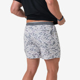 Burlebo 7" Athletic Short - White Camo - Grey Liner