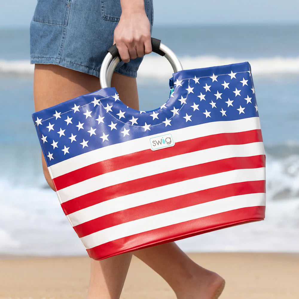 SWIG LIFE PATRIOTIC PICNIC Loopi Tote Bag