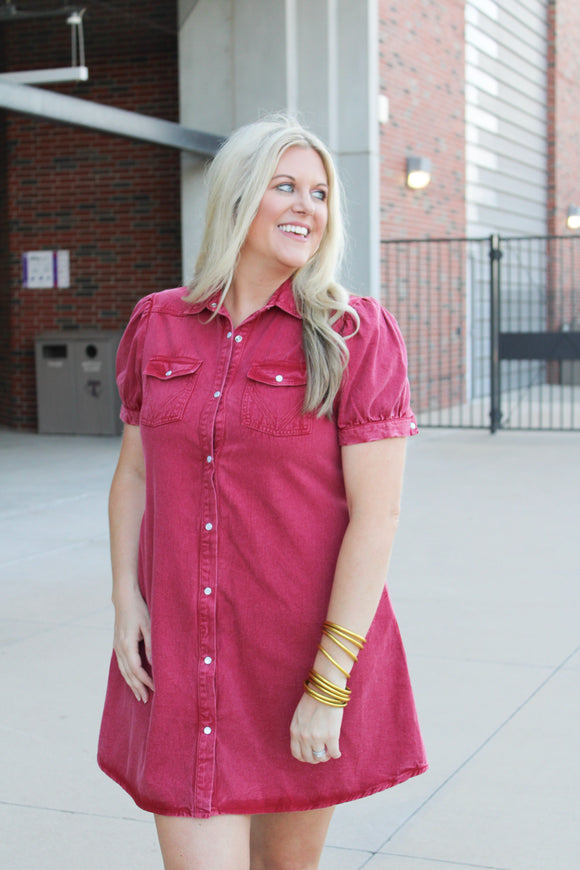 THE ANNIE DRESS - MAROON