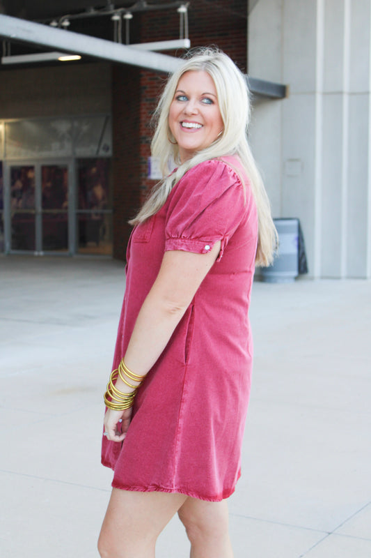 THE ANNIE DRESS - MAROON