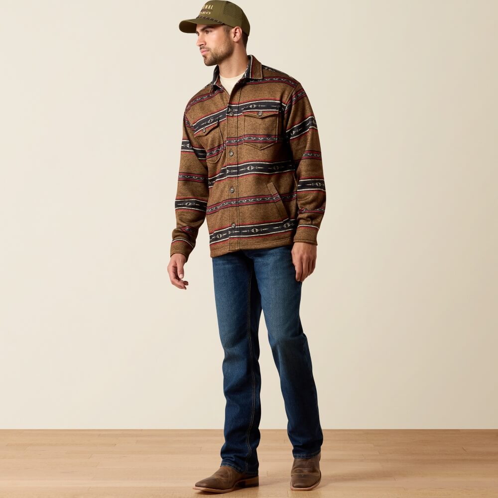 ARIAT MENS CALDWELL PRINTED JACKET - TOFFEE SERAPE