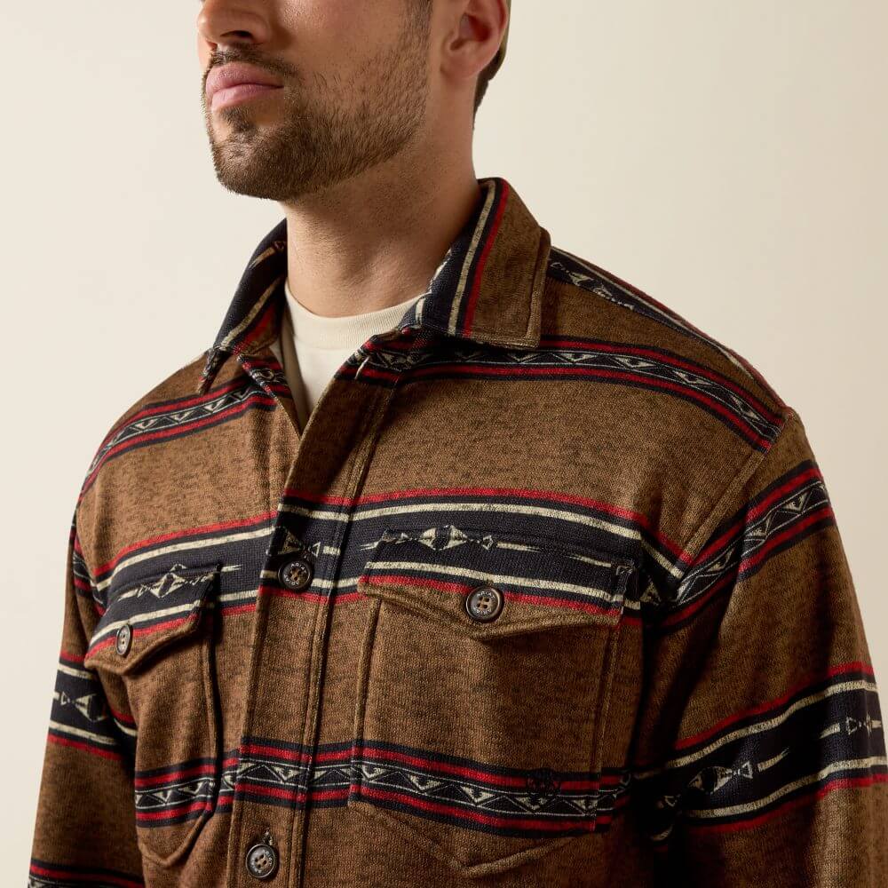 ARIAT MENS CALDWELL PRINTED JACKET - TOFFEE SERAPE