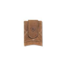 ARIAT CARD CASE CROSS STITCH PATCH MEDIUM - BROWN
