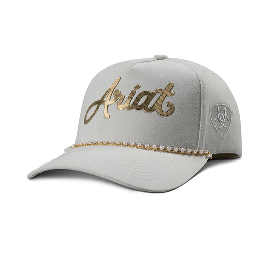 ARIAT WOMEN'S CAP SNAPBACK BRIM PEARLS KHAKI
