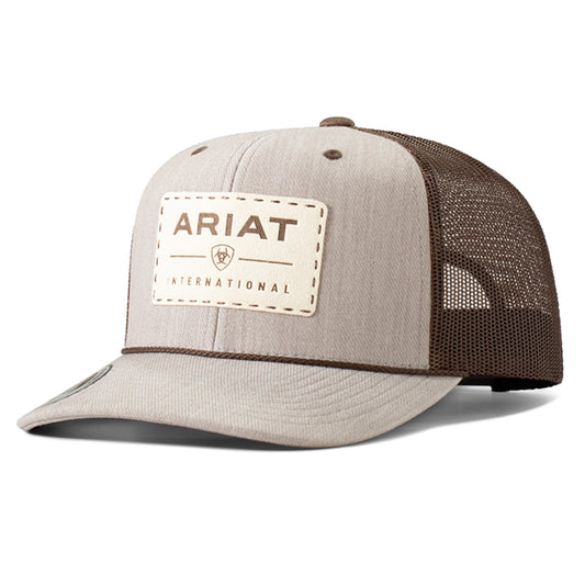 ARIAT MENS SUEDE PATCH CAP - TAN