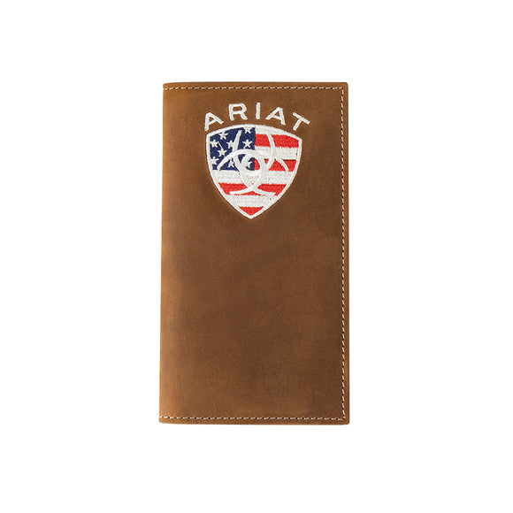 ARIAT RODEO WALLET AMERICAN FLAG AGED BARK