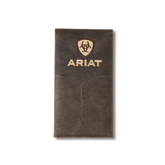 ARIAT RODEO WALLET CRAZY HORSE LEATHER BROWN