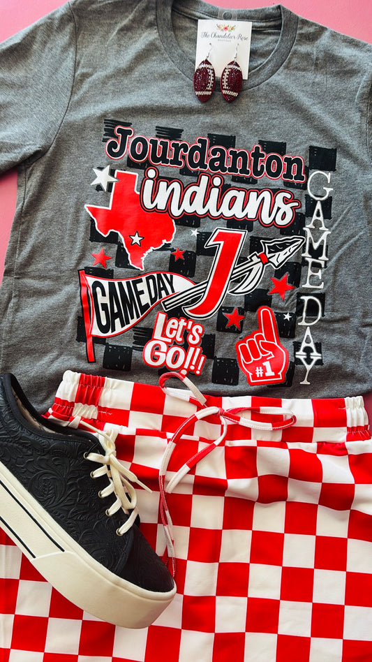 JOURDANTON INDIANS GAME DAY TEE - DEEP HEATHER