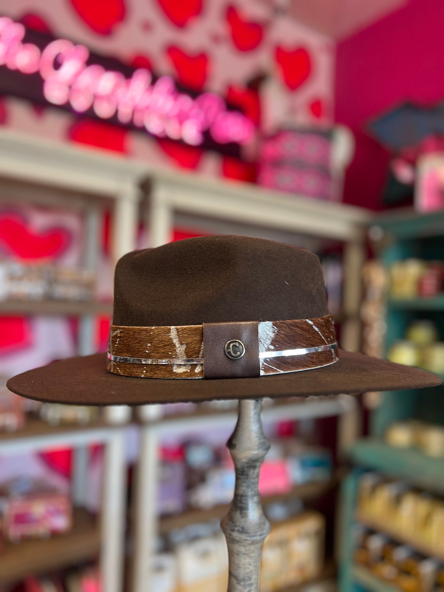 CORRAL DAKOTA FELT HAT - CHOCOLATE