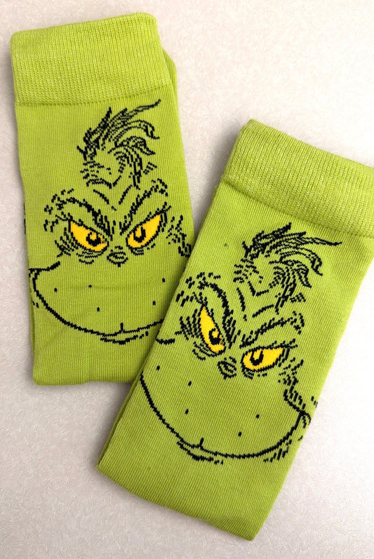 Stink, Stank, Stunk Grinch Socks