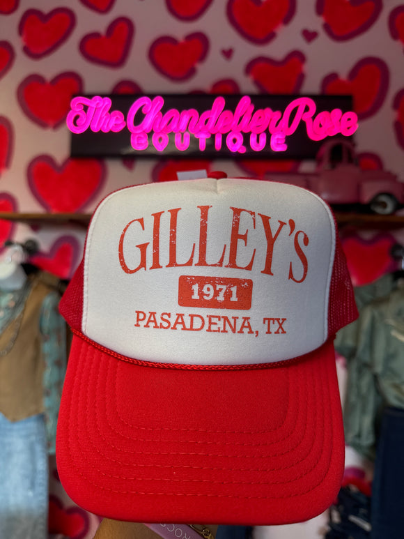 GILLEY'S 1971 PASADENA, TX CAP - RED AND WHITE