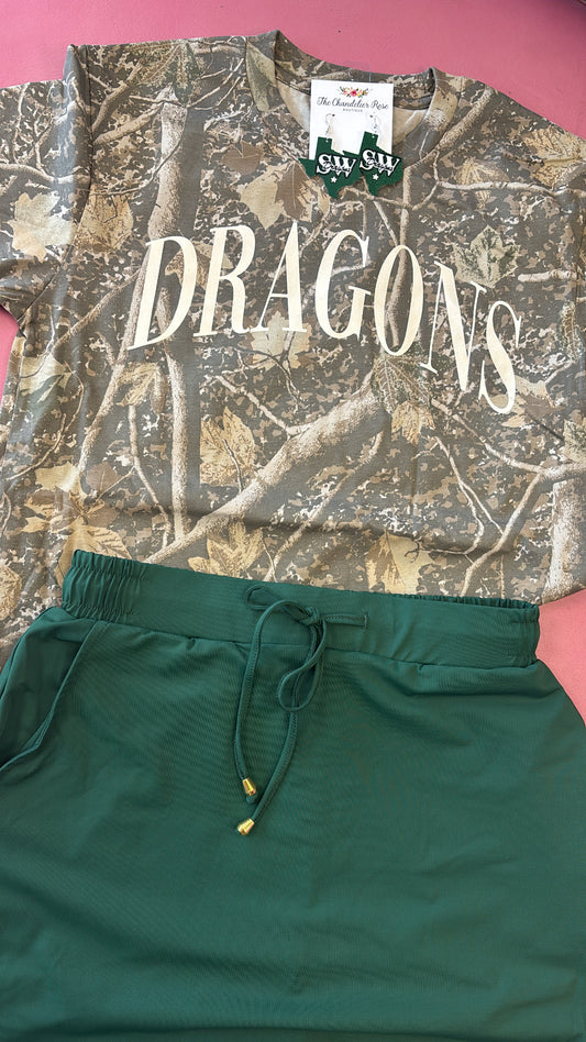 DRAGONS CAMO TEE - DIRTY WHITE INK