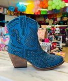 VERY G WOMEN'S SHOW OFF FASHION BOOTIES ROUND TOE - DENIM