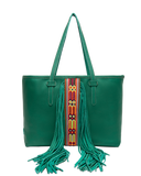 CONSUELA TEAL BREEZY FRINGE TOTE
