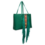 CONSUELA TEAL BREEZY FRINGE TOTE