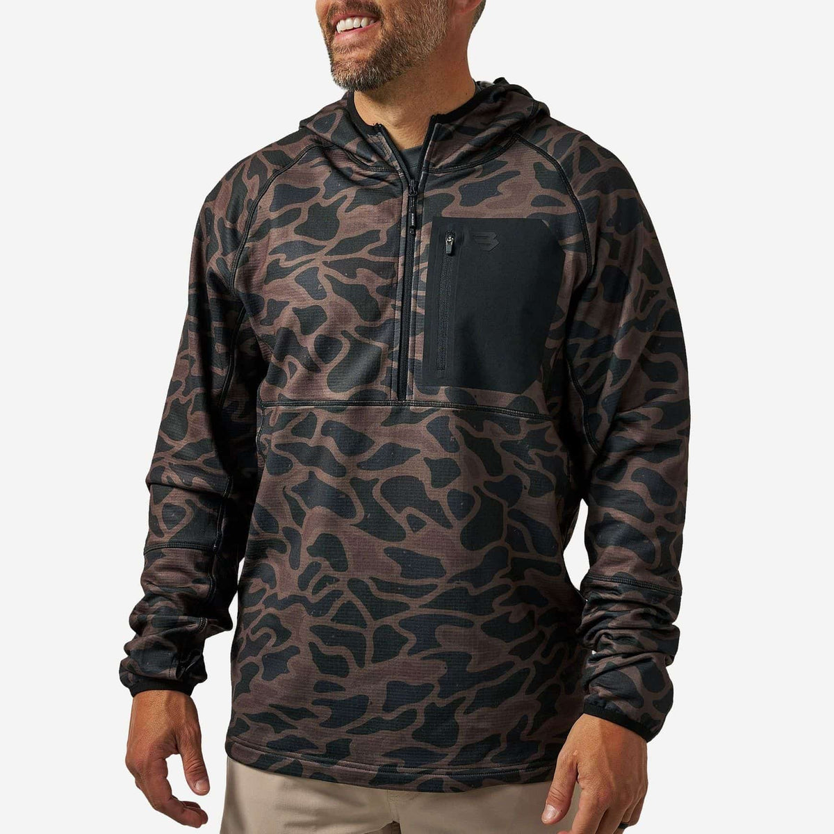 BURLEBO BLAZE TECH QUARTER ZIP - BENDITA CAMO