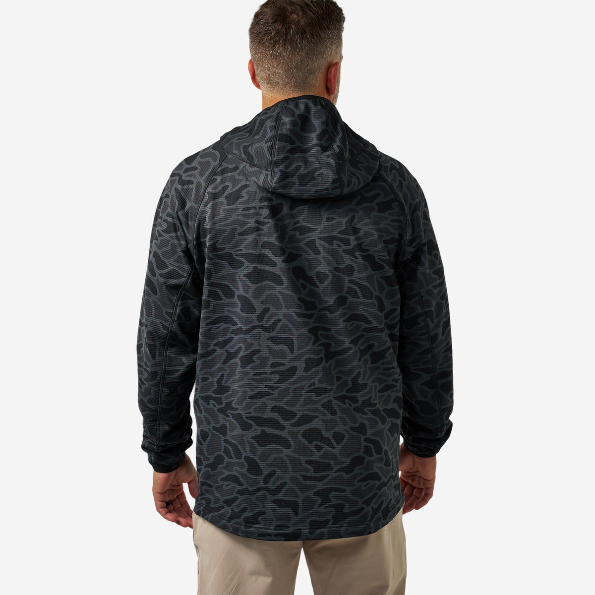 BURLEBO BLAZE TECH QUARTER ZIP - BLACK CAMO