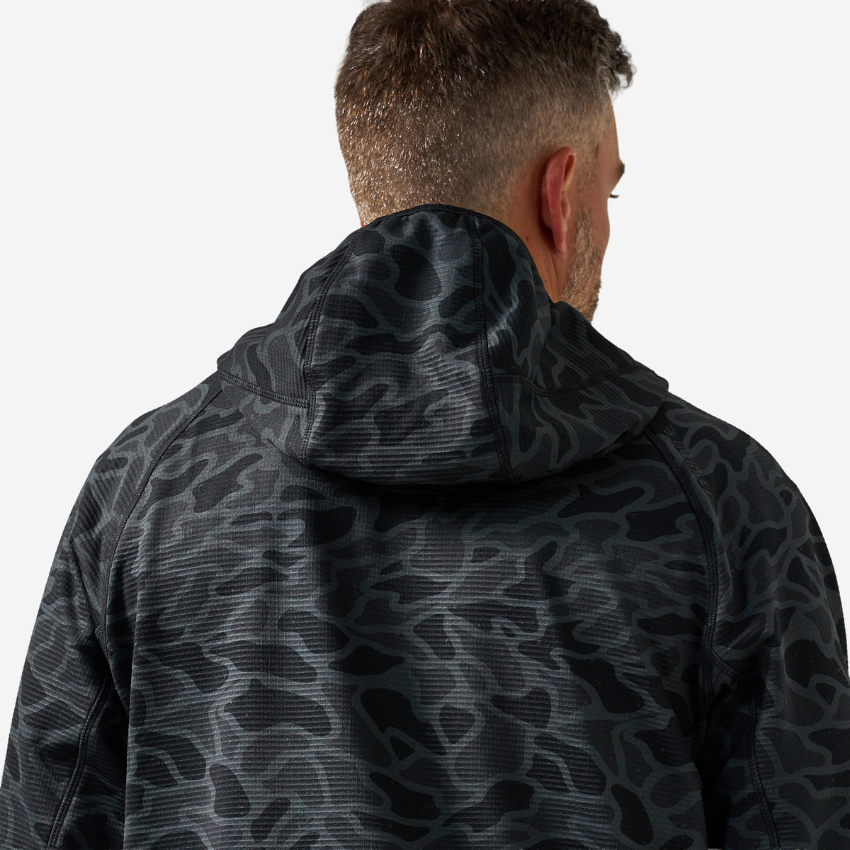 BURLEBO BLAZE TECH QUARTER ZIP - BLACK CAMO