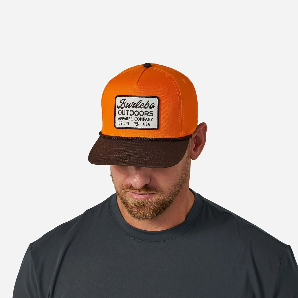 BURLEBO Cap - Blaze Outdoors - Orange & Brown Bill