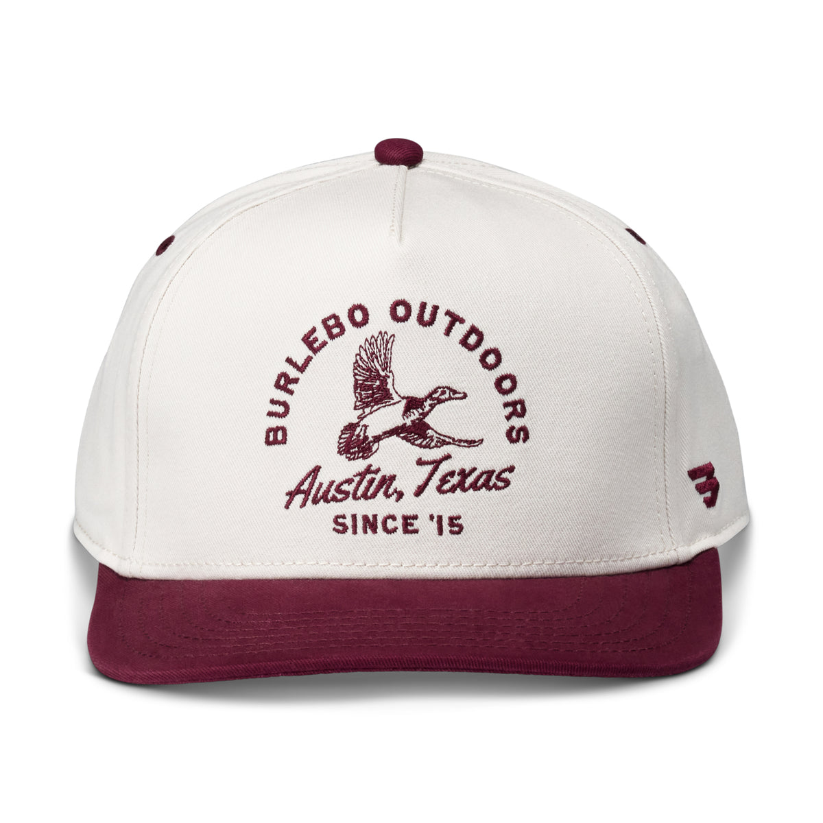 Burlebo Performance Cap  - Outdoors - Cream and Maroon