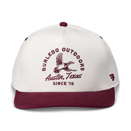 Burlebo Performance Cap  - Outdoors - Cream and Maroon