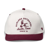Burlebo Performance Cap  - Outdoors - Cream and Maroon