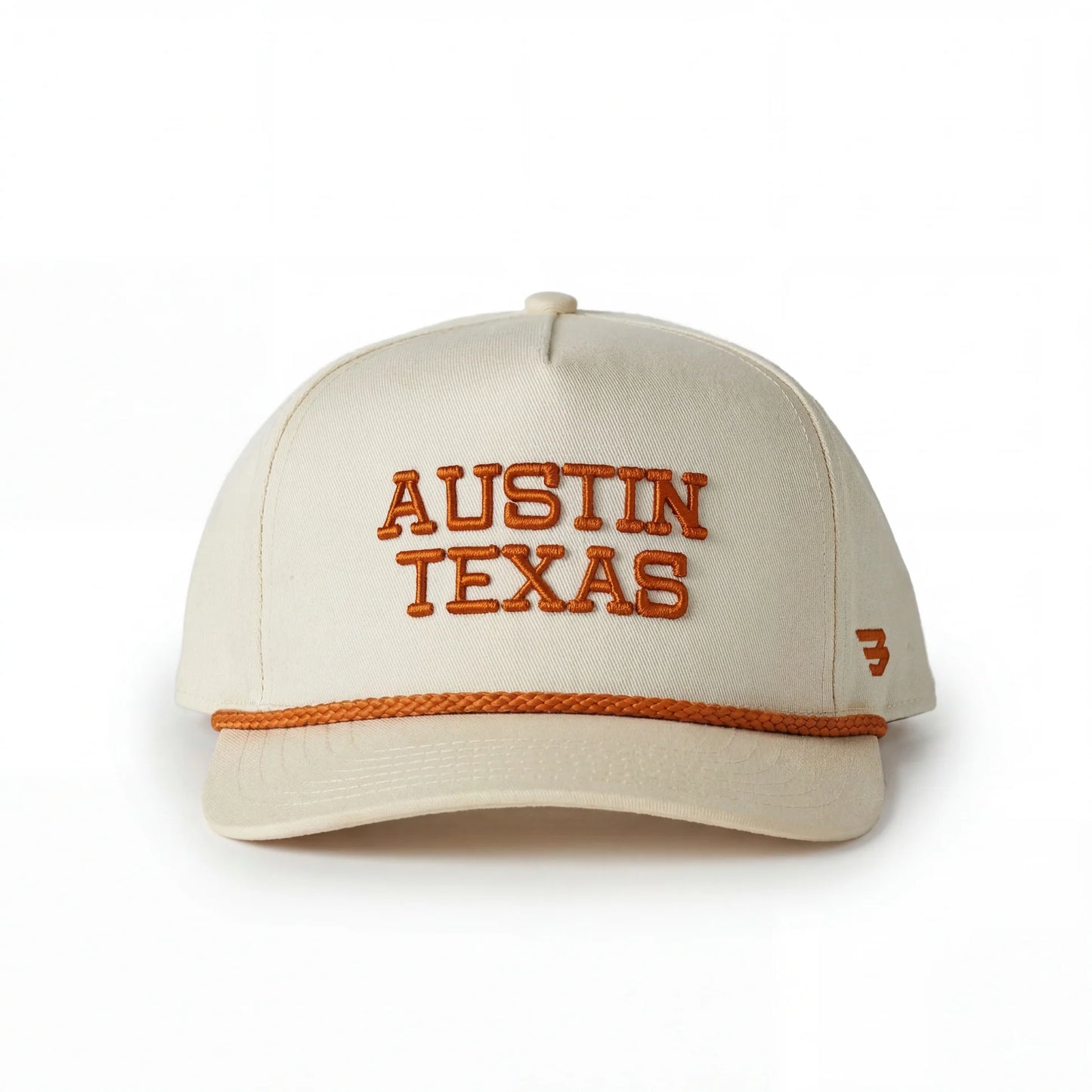 Burlebo Performance Cap  - Austin Texas - Cream & Orange
