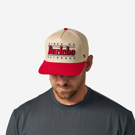 Burlebo Performance Cap  - Retro - Cream and Red