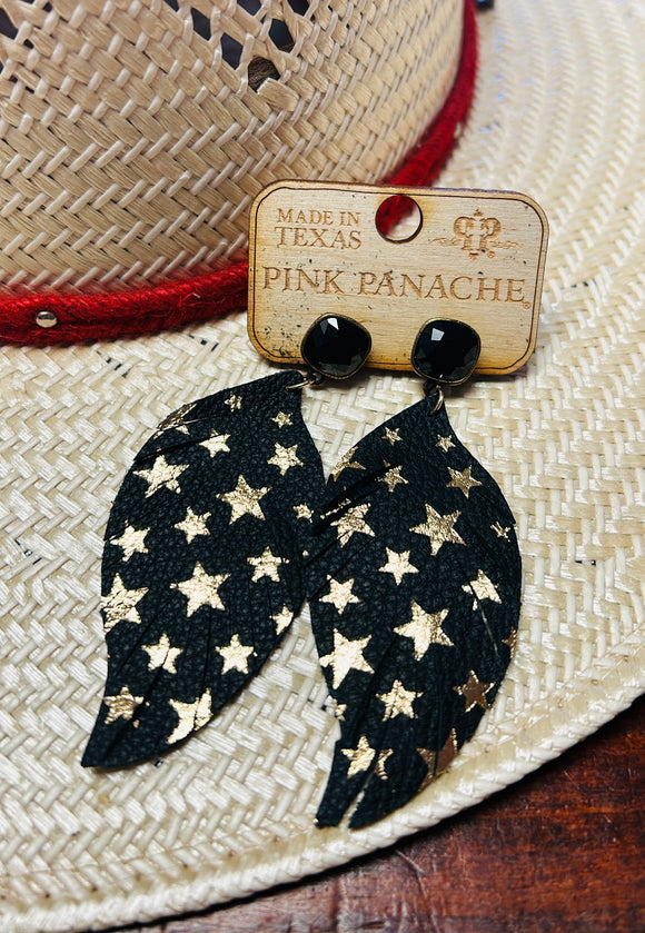 PINK PANACHE Black Star Fringe