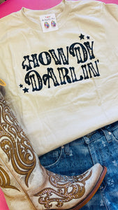 HOWDY DARLIN TEE - BEIGE