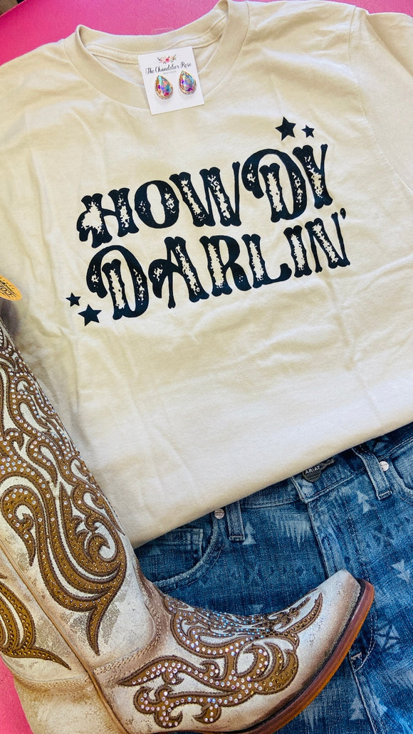 HOWDY DARLIN TEE - BEIGE