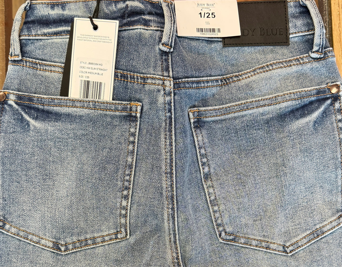 JUDY BLUE HIGH WAIST TUMMY CONTROL SLIM STRAIGHT JEANS