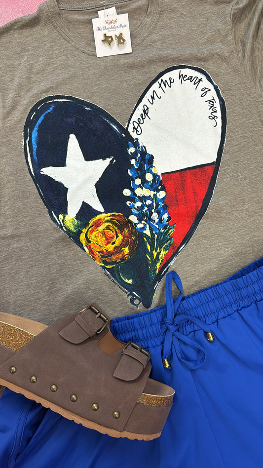 DEEP IN THE HEART OF TEXAS TEE - ASH