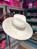 CORRAL ROSE STRAW HAT - NATURAL