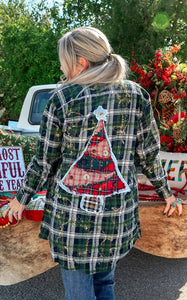 OH CHRISTMAS TEE MULTI COLOR BLEACHED FLANNEL