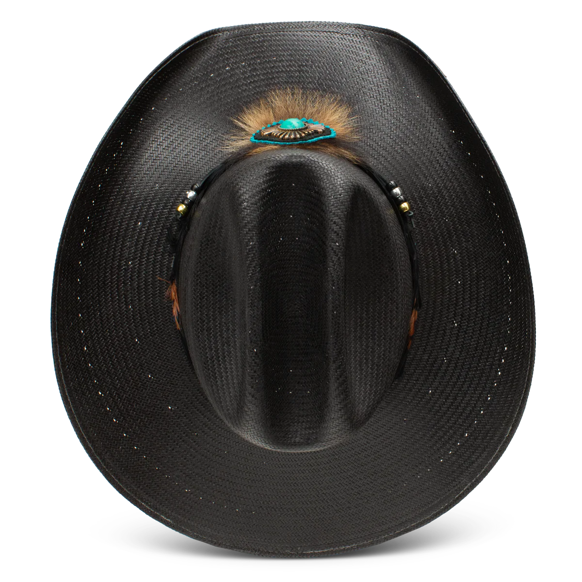 CHARLIE 1 HORSE X LAINEY WILSON COUNTRY WITH A FLAIR STRAW HAT - BLACK