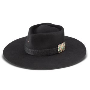 CHARLIE 1 HORSE FLING BLACK FELT HAT