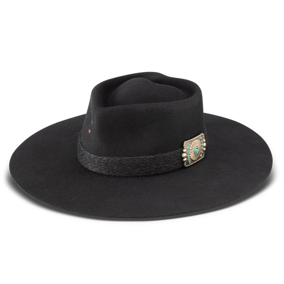 CHARLIE 1 HORSE FLING BLACK FELT HAT