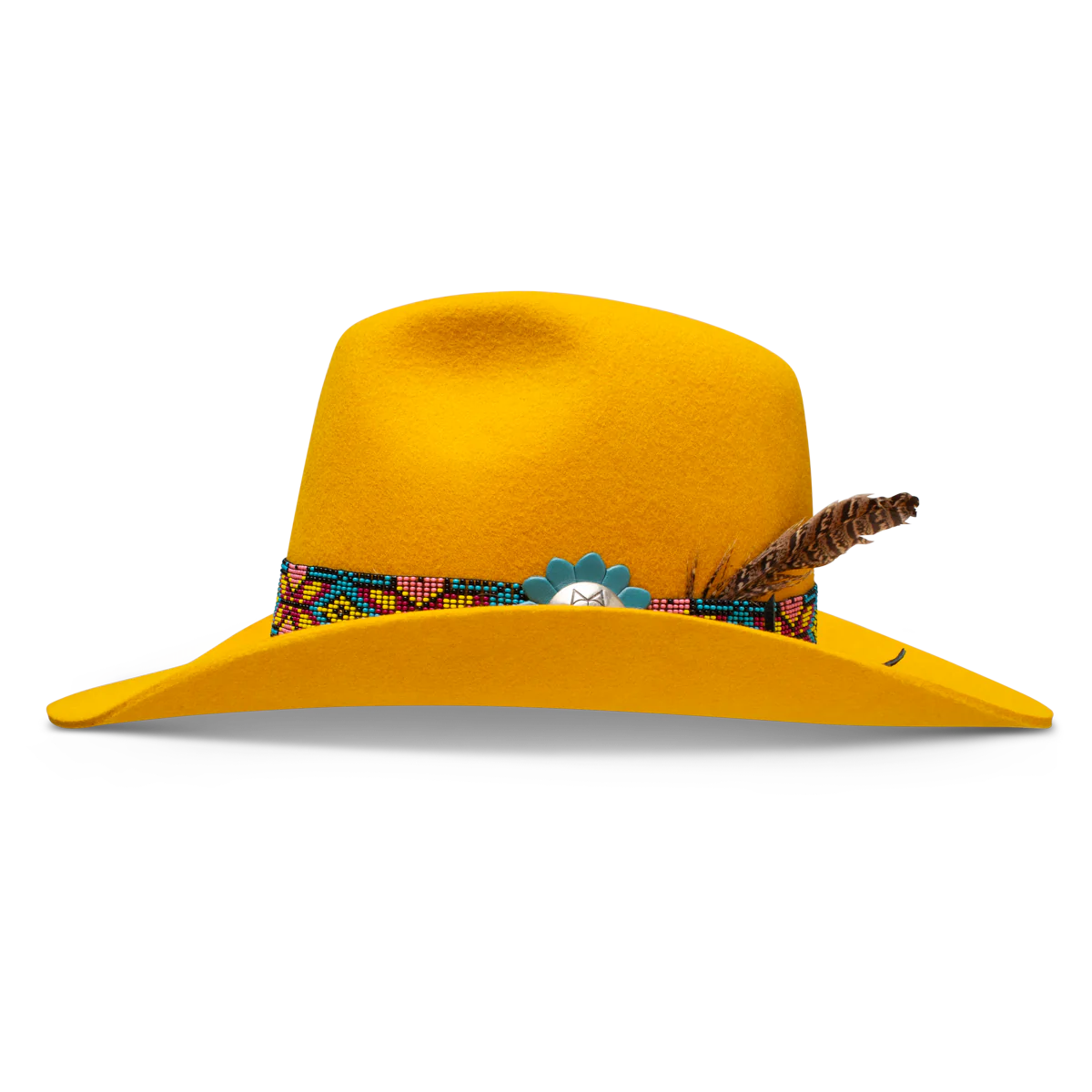 4X CHARLIE 1 HORSE GOLD DIGGER YELLOW FELT