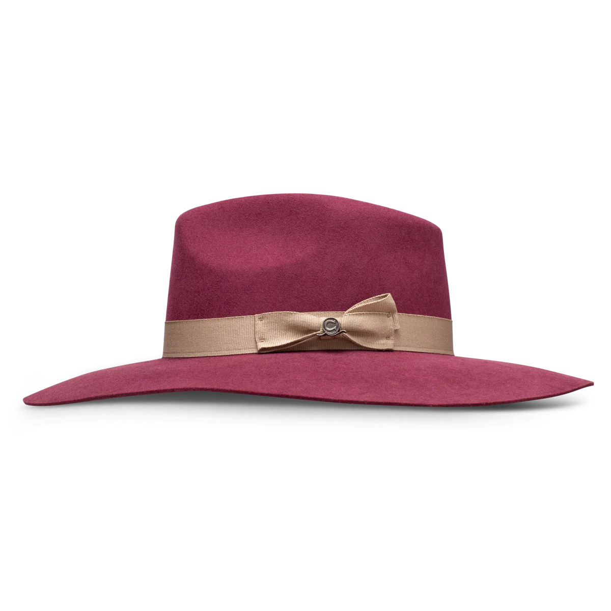 CHARLIE 1 HORSE HIGHWAY BURGUNDY FELT HAT